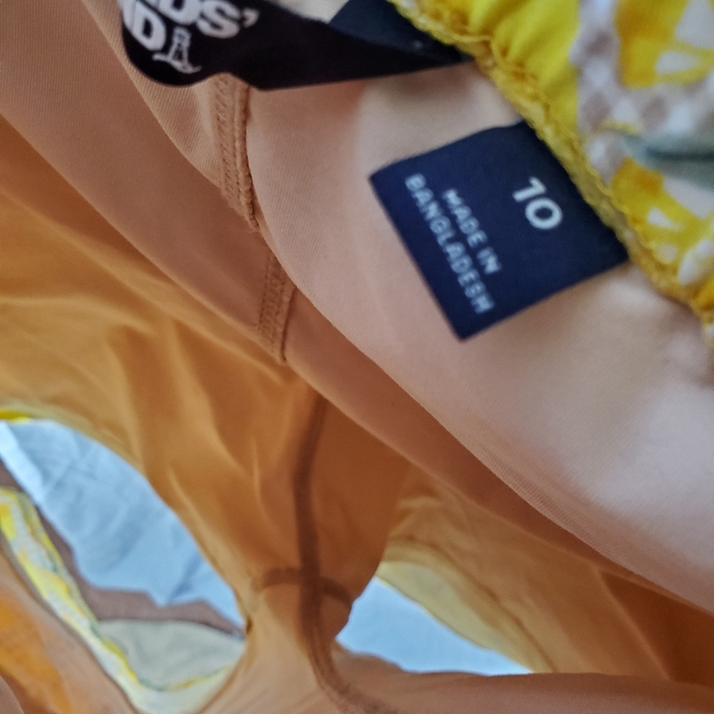 Land's End Lemon Yellow Skort Sz 10 - Picture 6 of 8